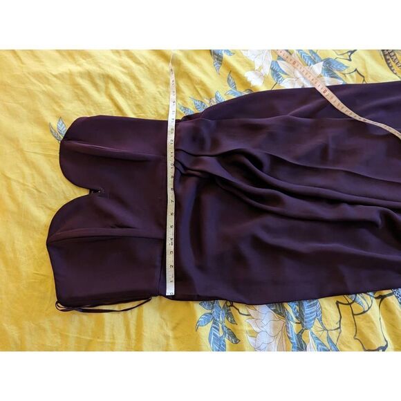 SHONA joy purple strapless sweetheart neckline back zip maxi gown sz 6 euc - Picture 6 of 7